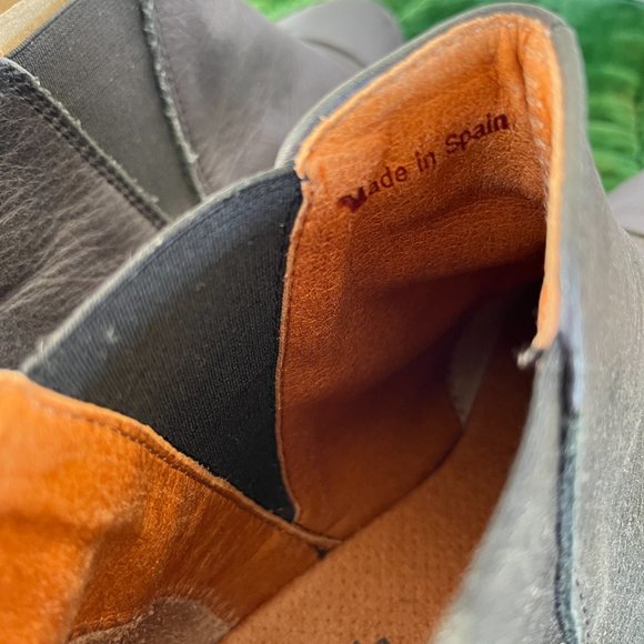 The Art Company ORLY Black Leather Ankle Boots Platform Spain Womens 41/10-10.5 - Picture 9 of 11